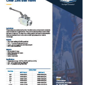 Clear Zinc Ball Valve