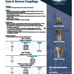 Vent-Lock Safety Cam and Groove Couplings