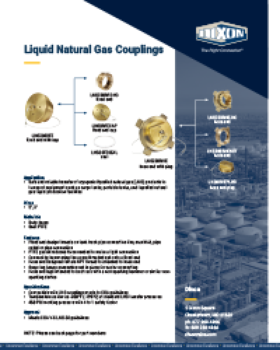 Liquid Natural Gas Couplings
